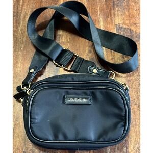 Louenhide Cali Nylon Crossbody Bag Black Durability & Modern Gold Hardware